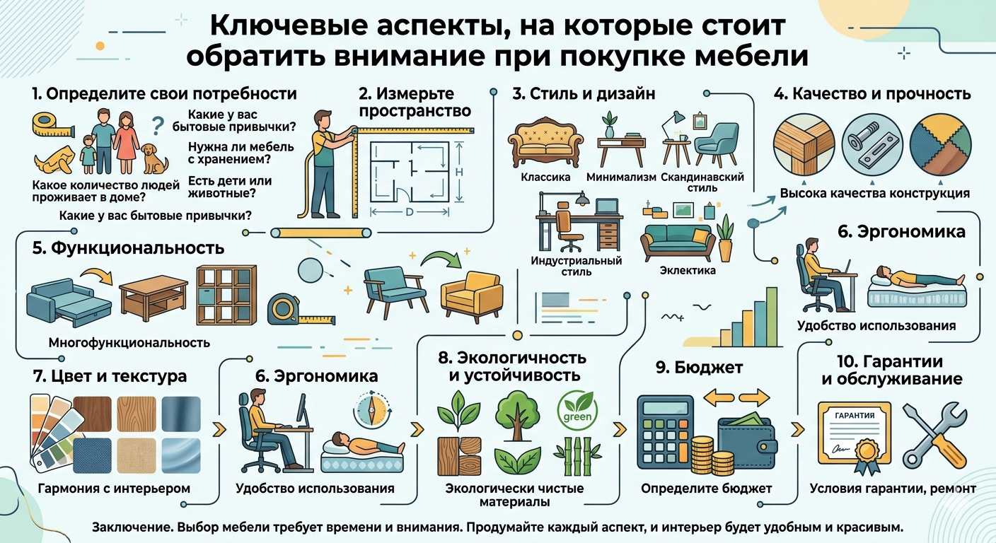 Как выбрать мебель: советы для создания уютного и функционального интерьера