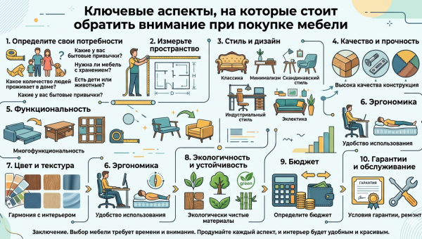 Как выбрать мебель: советы для создания уютного и функционального интерьера