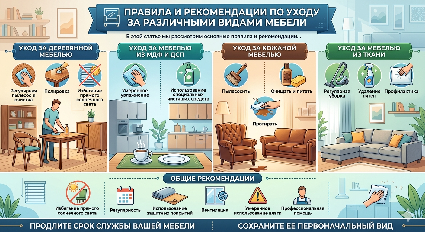 Уход за мебелью: секреты долговечности и красоты ваших интерьерных акцентов
